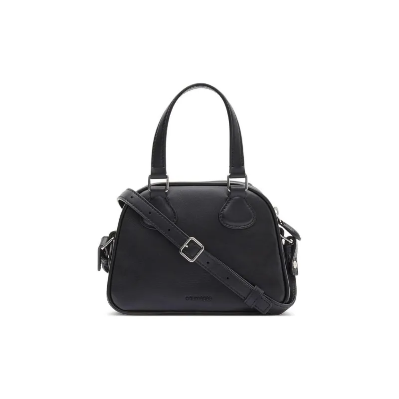 Courrèges Logo Leather Mini Bowling Bag-2