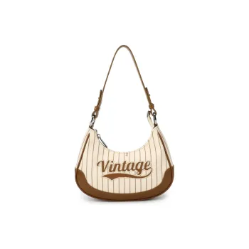 VFVF BAG OFFICAL Eco-Friendly PU+Printed Canvas Canvas Shoulder Bag Shoulder Bag Regular Women's