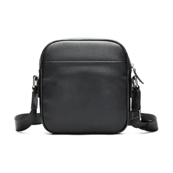 DOSRFINI Genuine Leather Shoulder Bag, Crossbody Bag Men's Black