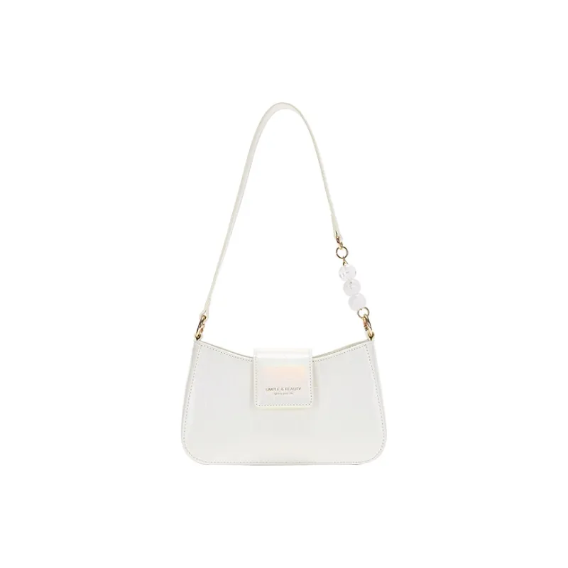 SEM/R PU Shoulder Bag Women's White-19