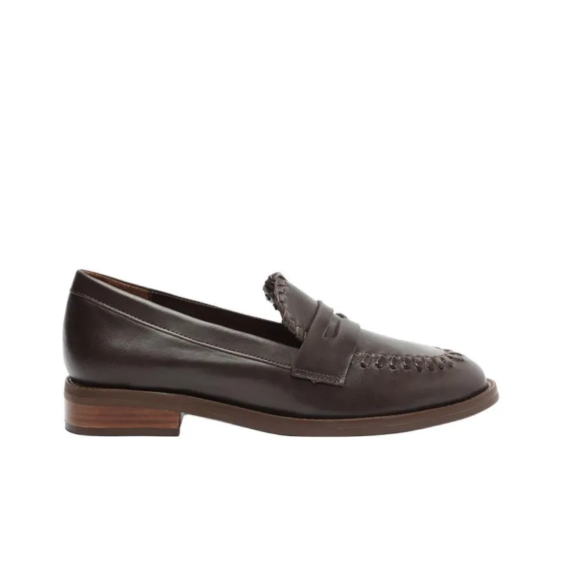 Schutz Lenon Loafers 3cm Women's Dark Brown-1