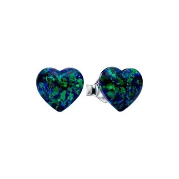 Pandora Sterling Silver Stud Earrings Women's Blue