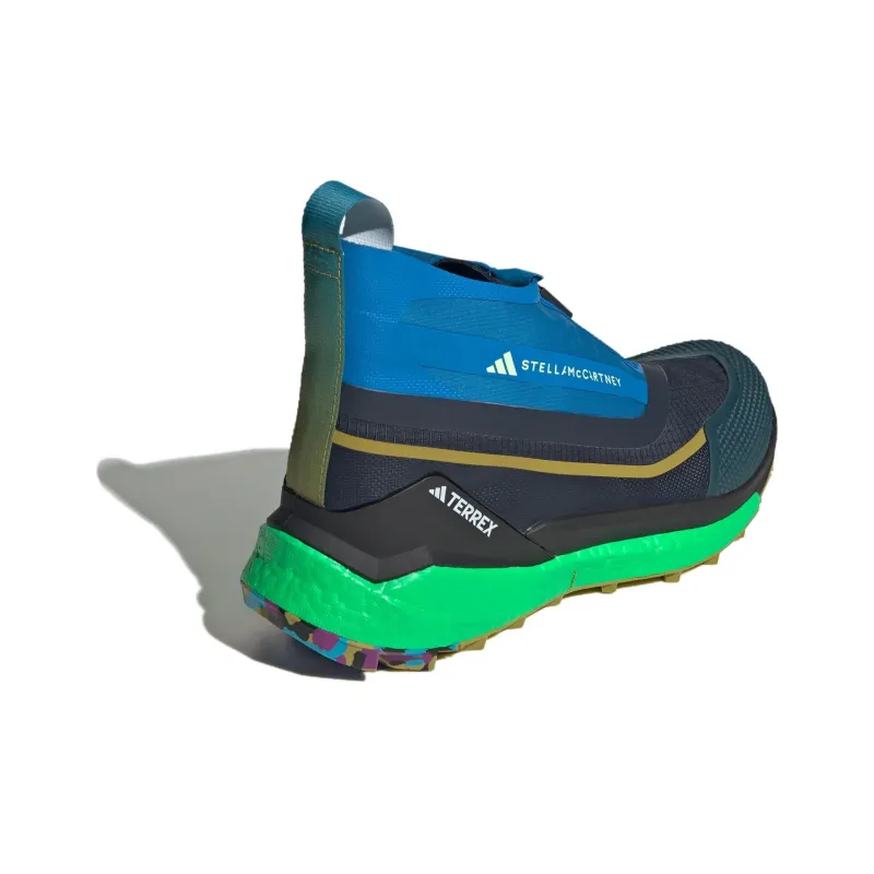 Adidas Stella McCartney Cushioning Anti-Slip And Wear-Resistant Grip High-Top Trekking Shoes Unisex Black Blue-3