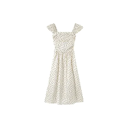 Yamais Short-Sleeved Dresses Women's Polka Dot Skirt