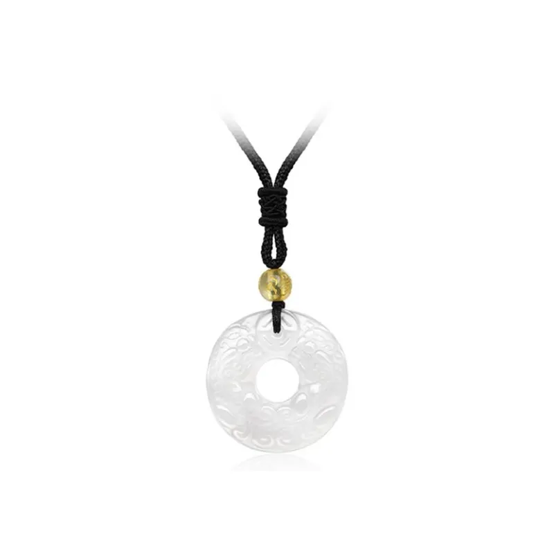 Bermuda Eyes Obsidian Jade Necklaces Unisex-0