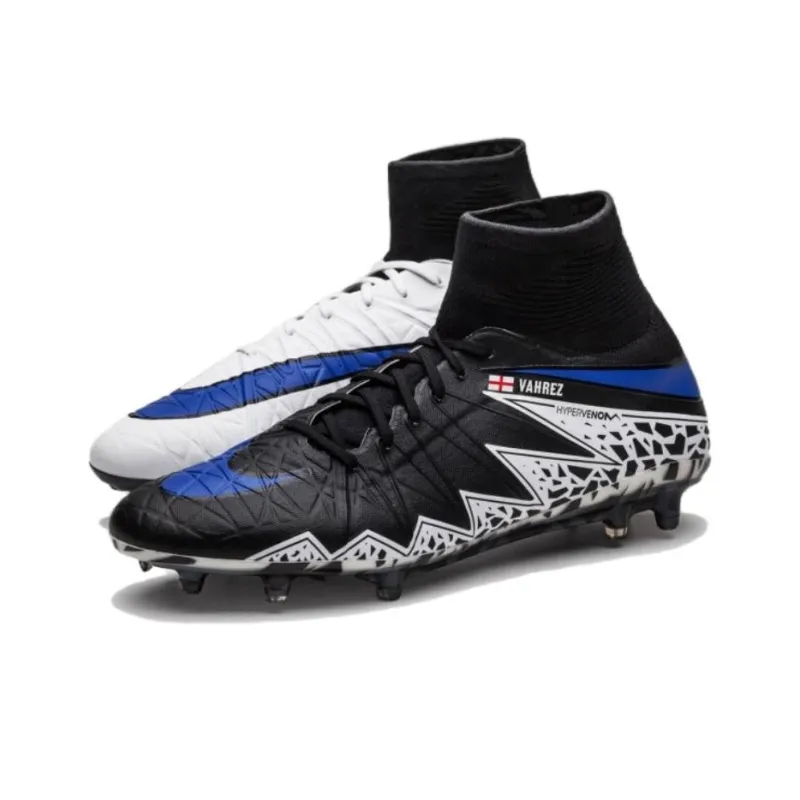 Nike HyperVenom Phantom Anti-Slip And Wear-Resistant Coverage Support Soccer Shoes Men's Black White-2