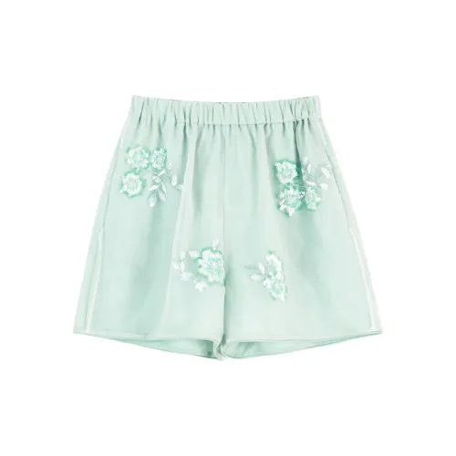 GUOGUOWOMEN Casual Shorts Women's Green