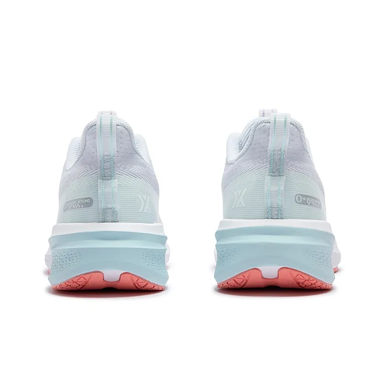 361° Cushioned Wear-Resistant Breathable Low-Top Casual Running Shoes Women's White Blue-3