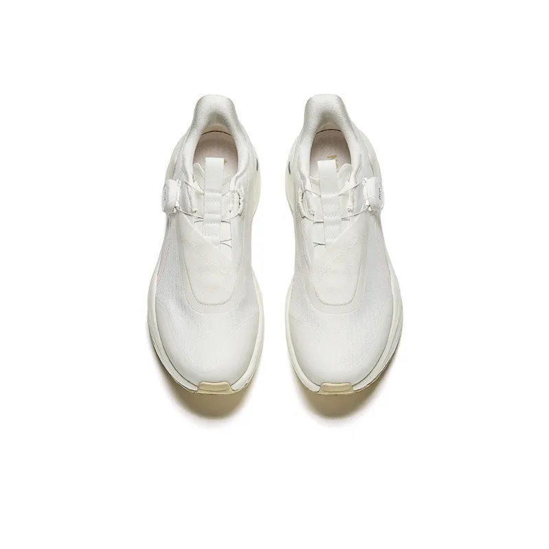 Anta Anti Slip Wear Resistant Low Top Casual Running Shoes Women's Papyrus White-2
