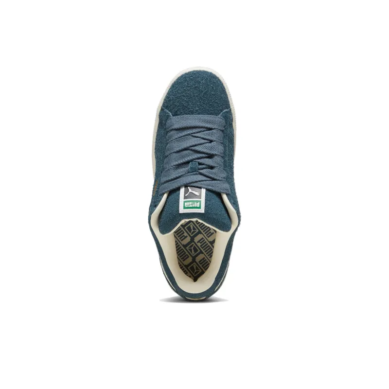 PUMA Suede Anti Slip Wear Resistant Low Top Skateboard Shoes Men's Dark Blue White-3