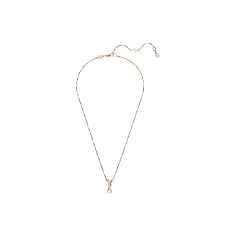 Swarovski Hyperbola Collection Synthetic Cubic Zirconia Necklaces Women's Rose Gold-2