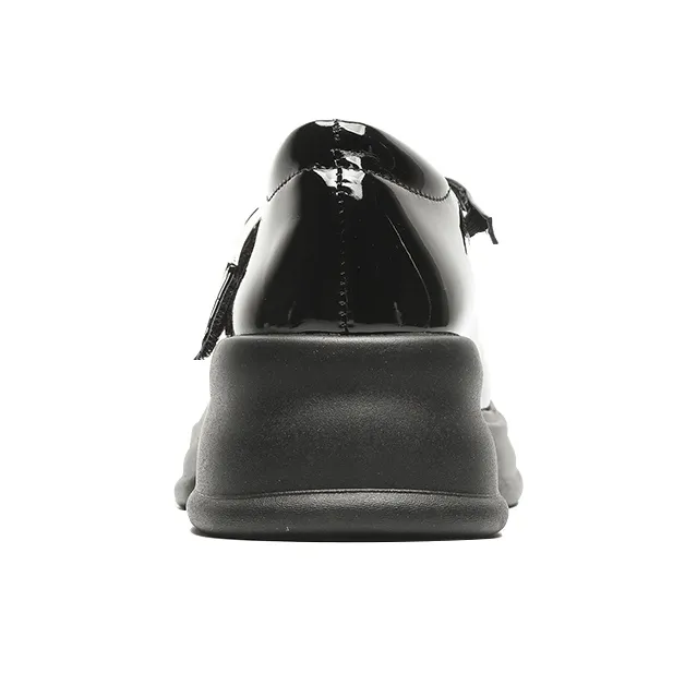 Warrior Mary Jane Shoes Chunky Heel Women's Black-2