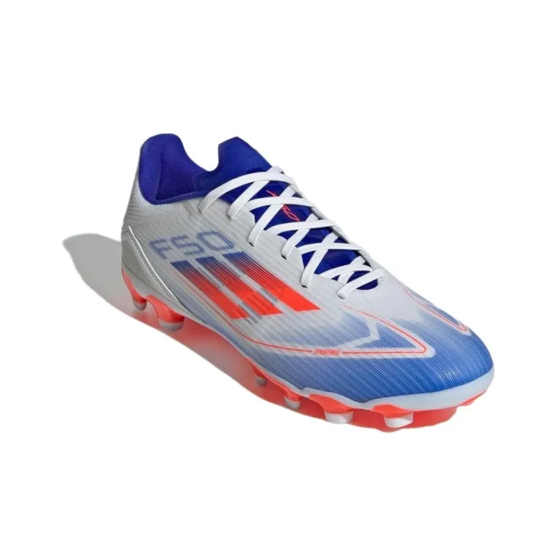 Adidas F50 League AG Short Rubber Studs HG Short Rubber Studs Artificial Ground Soccer Shoes Men's White Red Blue-3