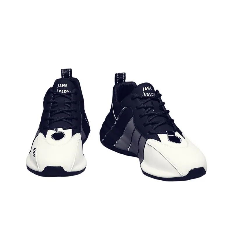 JANE HARLOW Height Increasing Lightweight Low-Top Casual Shoes Men's White Gray Black-4