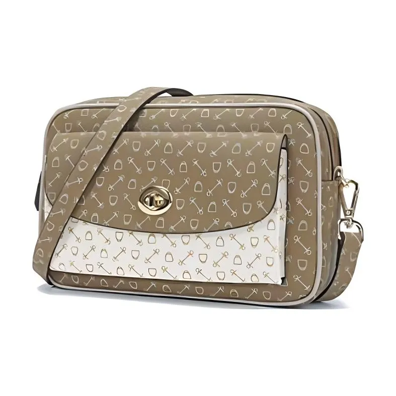 Why Artificial Leather Shoulder Bag, Crossbody Bag Medium Size Women's Coffee With Caramel/Milk Tea With Rice-7