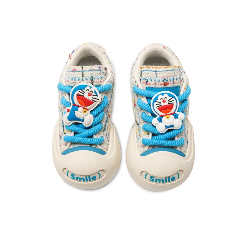 Ouder Smiler Open Ended Laugh Collection X Doraemon Anti Slip Wear Resistant Low Top Skateboard Shoes Unisex Ecru-4