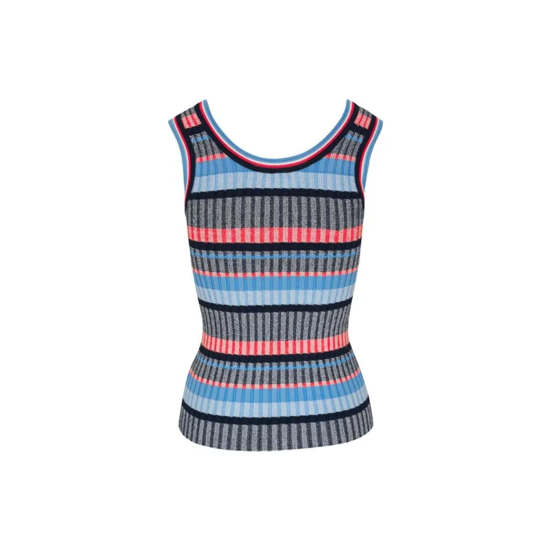 Veronica Beard Sandra Striped Tank Top-1