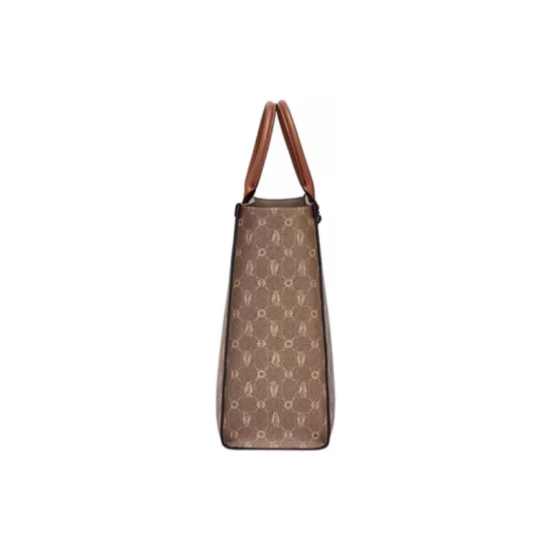 Hush Puppies Synthetic Leather Tote Bag Shopping Bag Shoulder Bag Handbag Large Size Women's Khaki/Beige Apricot/Coffee-2