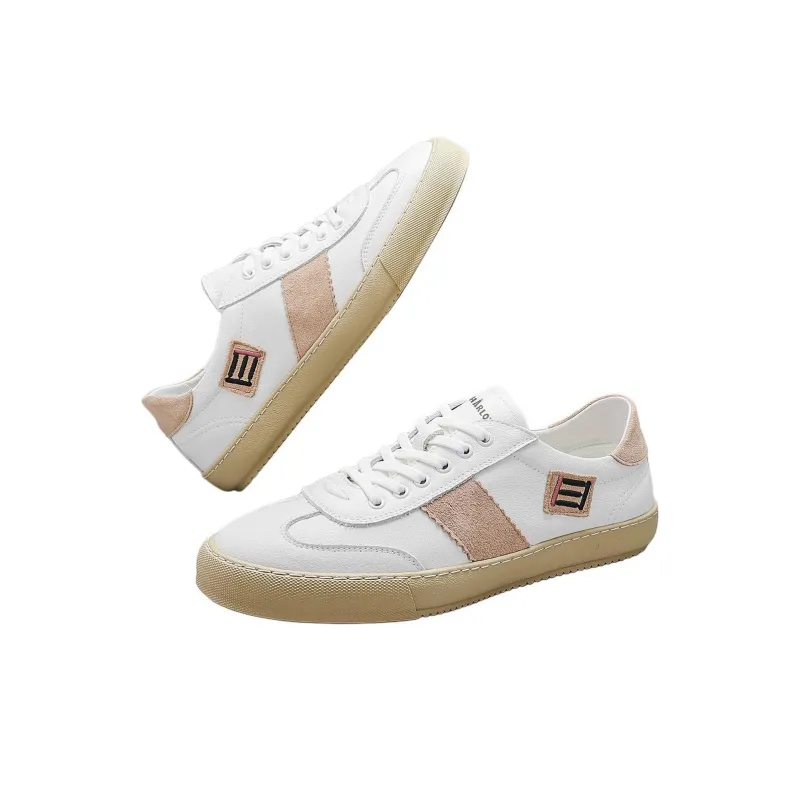 JANE HARLOW Low-Top Skateboard Shoes Men's White Brown-3