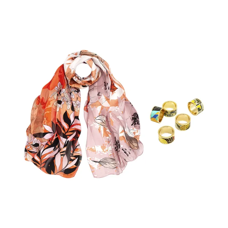 MARJAKURKI Silk Scarves Women's-6