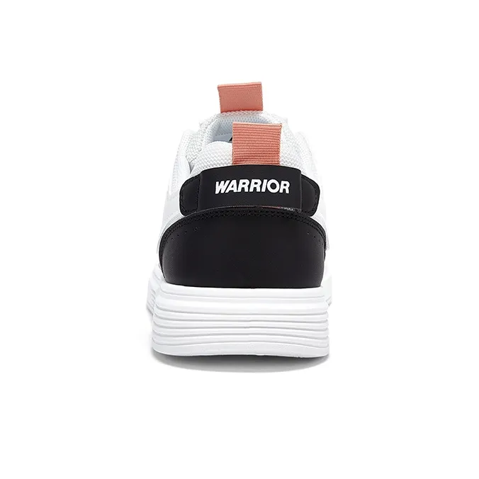 Warrior Lightweight And Breathable Low-Top Skateboard Shoes Men's White Black-2