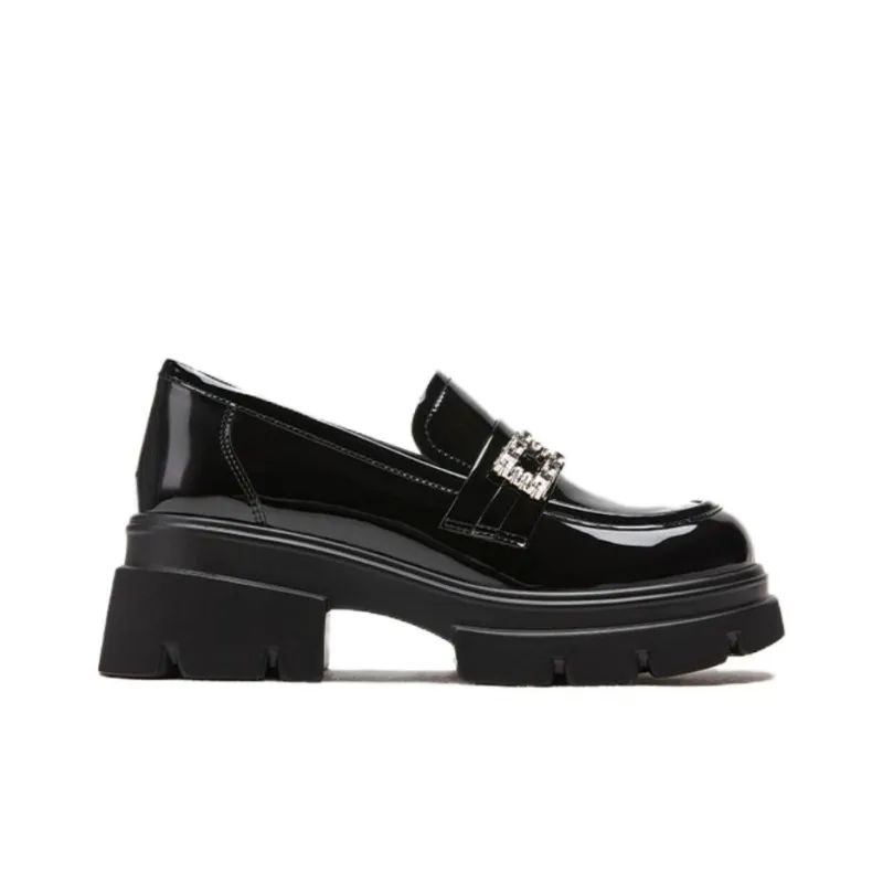 Hotwind Loafers 6cm Women's Black-1