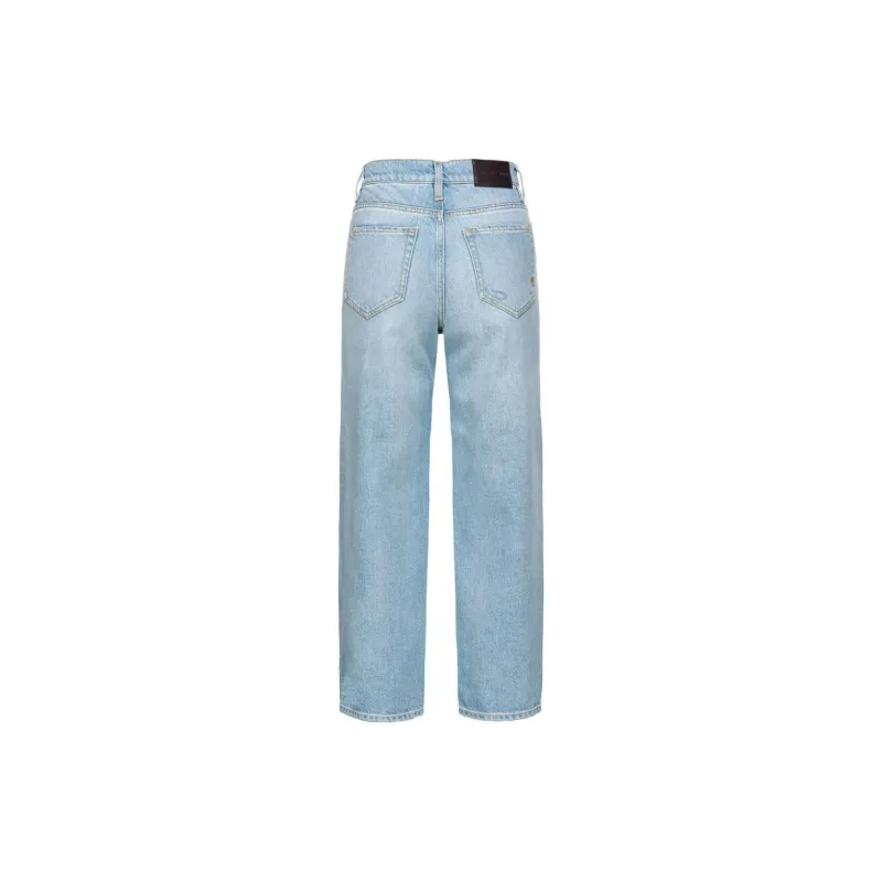 PINKO Estelle Egg Ripped Straight-Leg Jeans-1