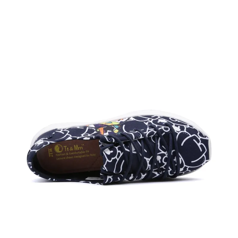 TT&MM Casual Shoes Women's Low Top Dark Blue-4