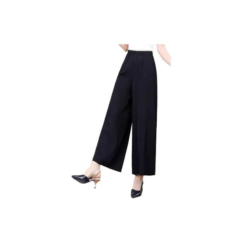 Yi Mengyuan Silk Casual Pants Women's-2