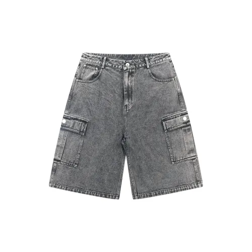 PASET Denim Shorts Unisex Smoke Gray