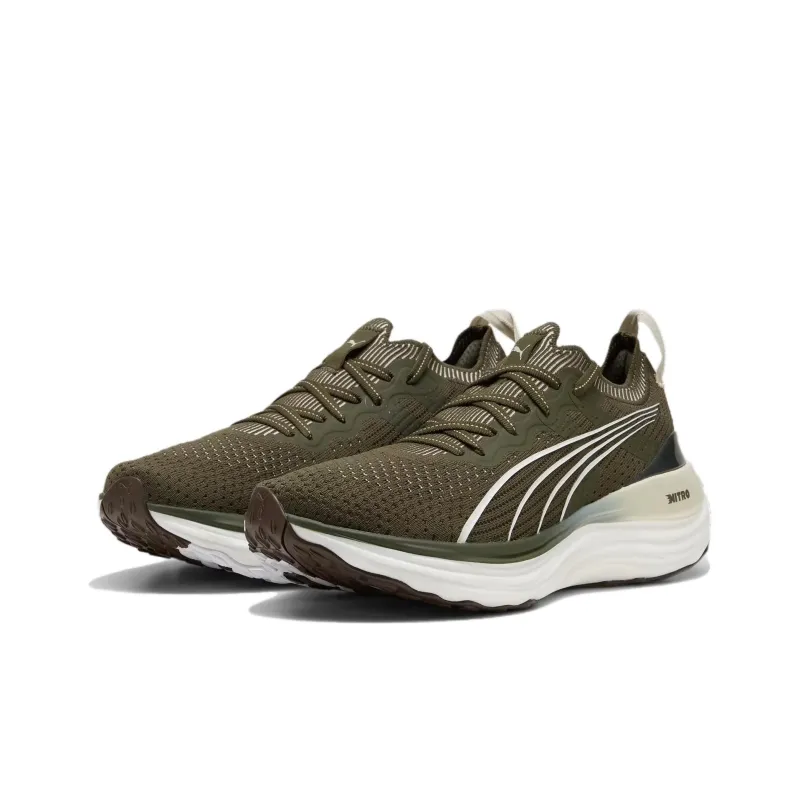 PUMA ForeverRUN Nitro Anti Slip Wear Resistant Low Top Casual Running Shoes Men's Olive Green-2