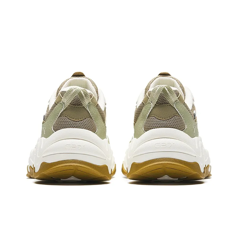 Anta Starlight 2 Breathable Cushioning Abrasion Resistant Low Top Casual Shoes Men's Brown Green White-3