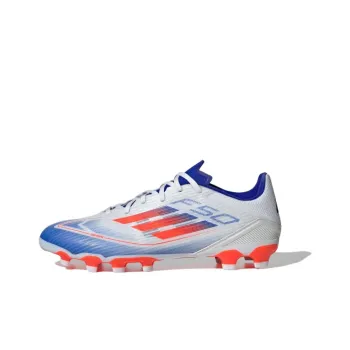 Adidas F50 League AG Short Rubber Studs HG Short Rubber Studs Artificial Ground Soccer Shoes Men's White Red Blue
