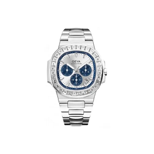 GEYA Automatic Mechanical Movement Stainless Steel Watchband Watch Men's Watches Blue Dial