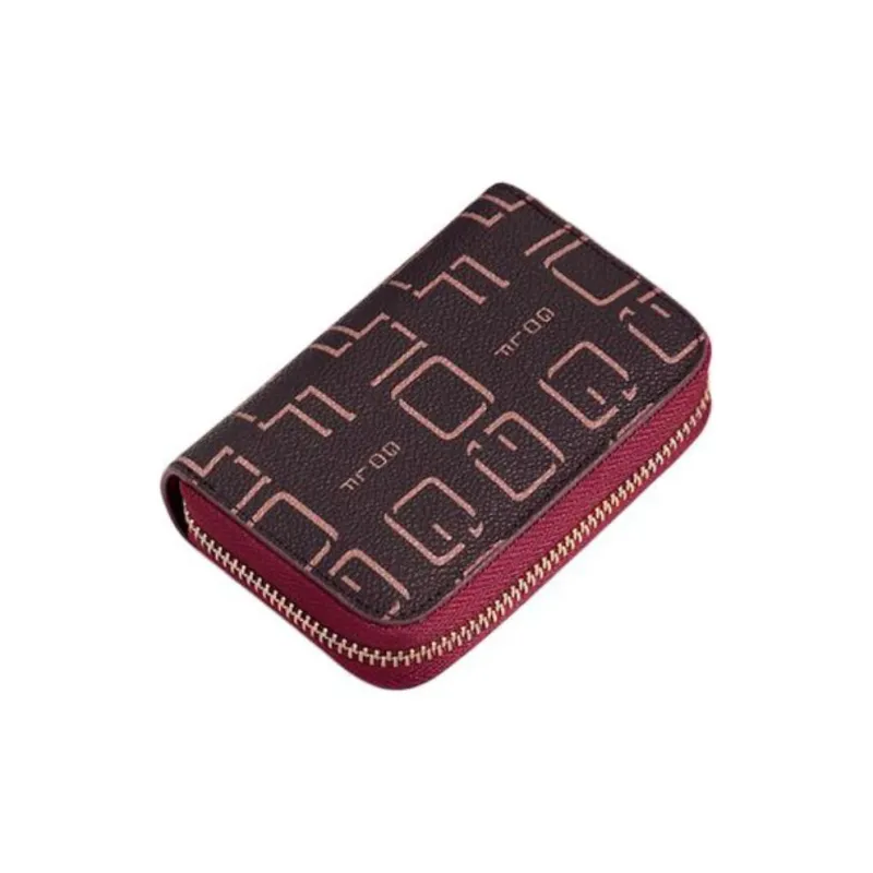 GOLF PVC Card Holder Regular Women's Smoke Pink Coffee/Burgundy Coffee-7