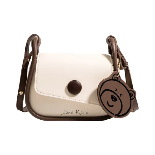 JANE KLAIN PU Shoulder Bag, Crossbody Bag, Handbag Small Size Women's White/Khaki/Brown