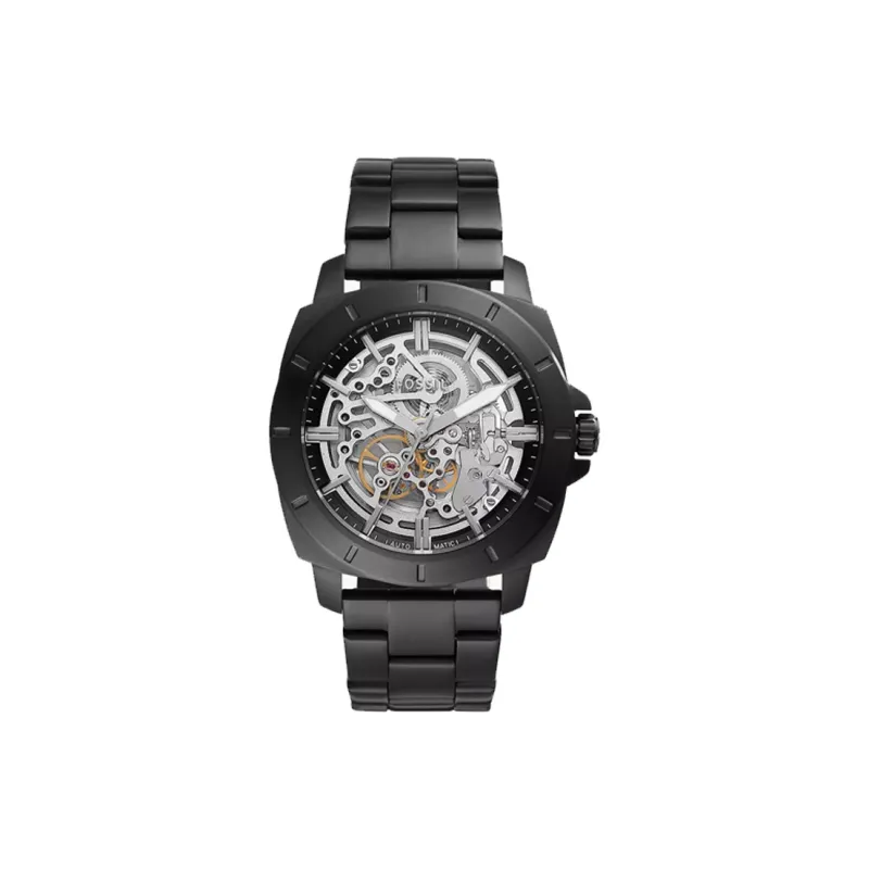 FOSSIL Wrist Watch Automatic Mechanical Movement Stainless Steel Strap 45mm Cut-Out Dial Unisex-0