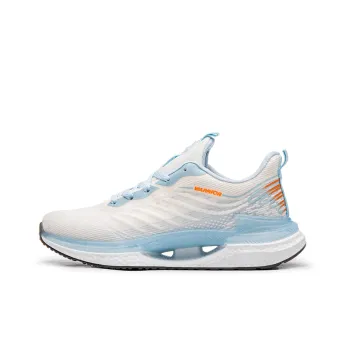 Warrior Students' Running Shoes Breathable Lightweight Low Top Casual Shoes Unisex White Blue