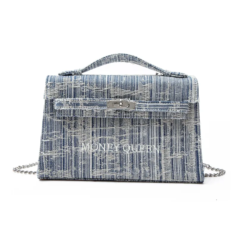 MQ Fabric One Shoulder Handbags Regular Women's Denim Blue-0