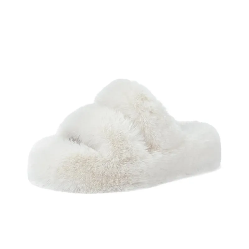 DAPHNE Slide Slippers Women's Apricot/White/Gray-9
