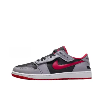 Jordan 1 Low Flyease Fire Red Cement Grey