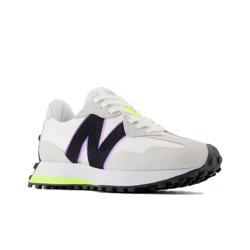 New Balance 327 Grey White Reflection Yellow Women's-2