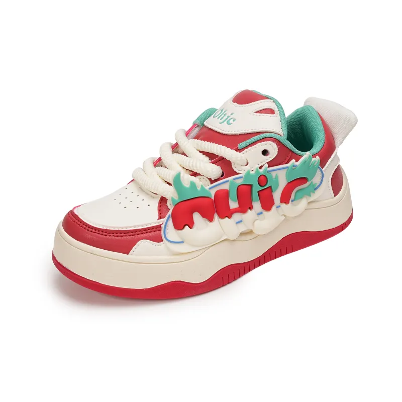 OHJC Slip-Resistant Cushioning Abrasion-Resistant Low-Top Skateboard Shoes Women's-1