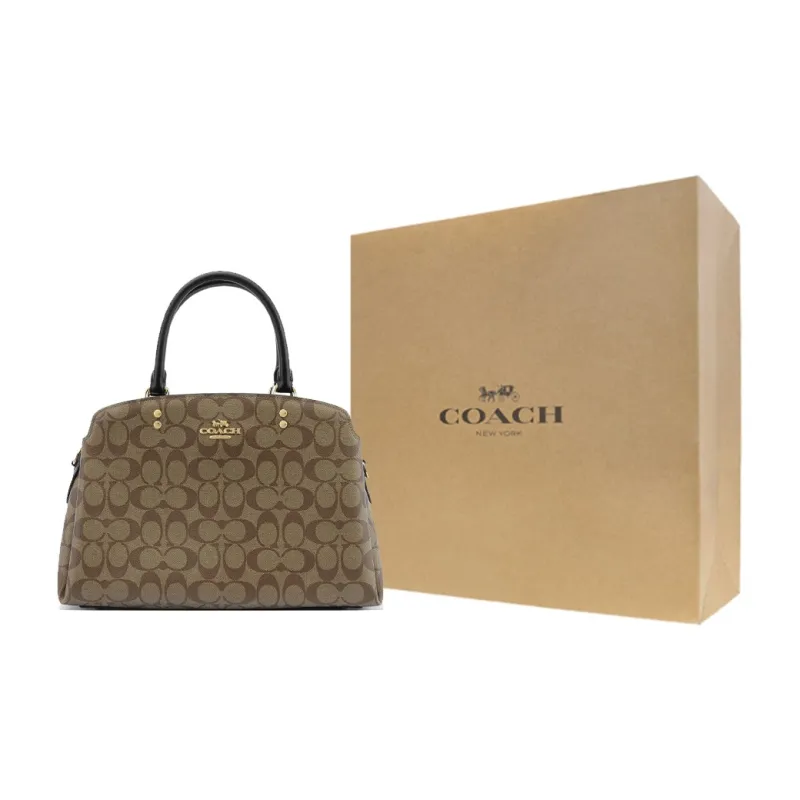 COACH Lillie Carryall Signature Canvas Brown-0