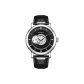 White Case Black Dial Leather Strap