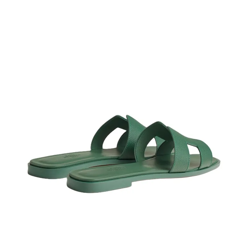 HERMES Oran Abrasion Resistant Slide Slippers Women's Green-3