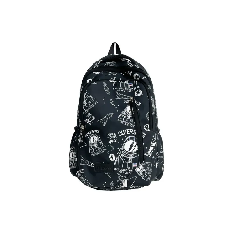 Huangmu Nylon Backpack Unisex Multicolor-3
