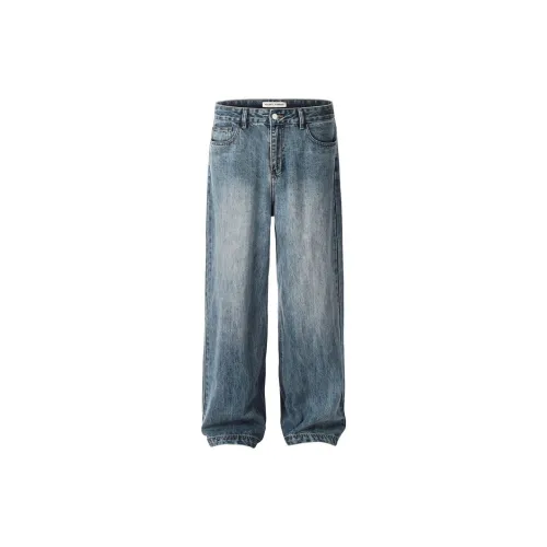 NewJnxs Jeans Unisex Washed Blue