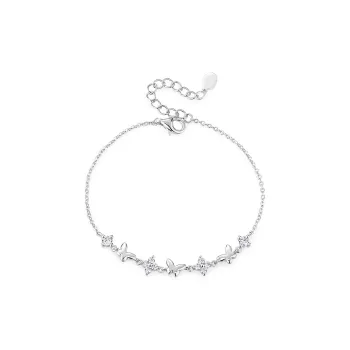 KADER 925 Sterling Silver Bracelets Women's Silver white Gift Box