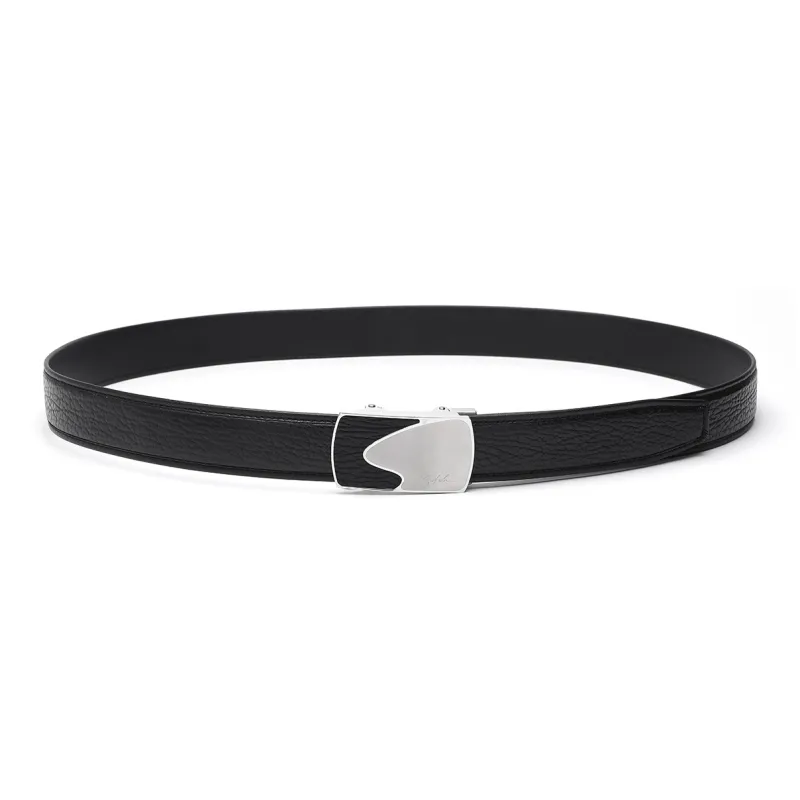 Satchi Sanduo Automatic Buckle High End Luxury Style Belt Seal Leather Leather Belts Men's Black Width 3.45cm-3